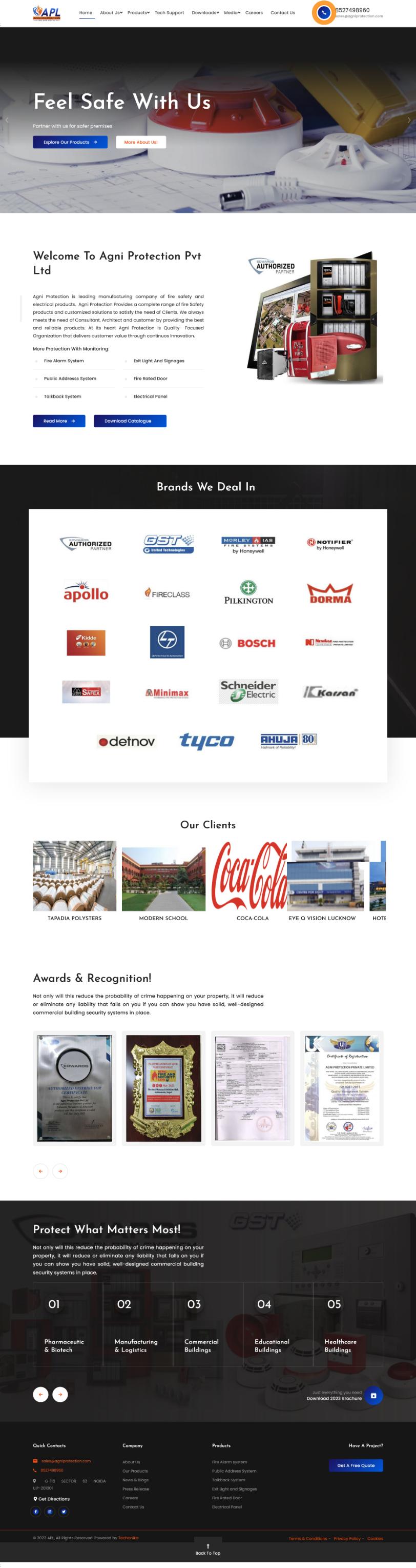 Agni Protection Pvt. Ltd. – Fire Safety & Electrical Products