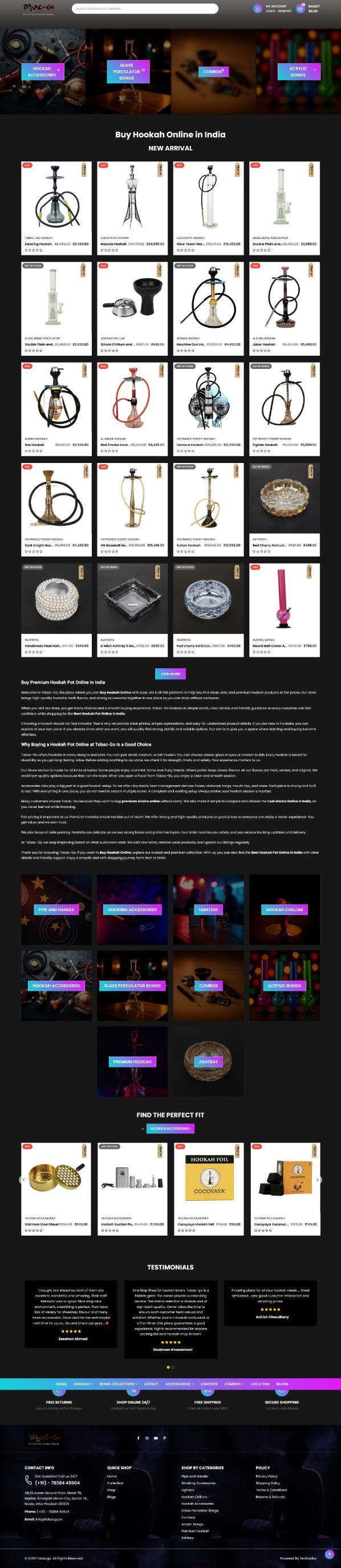 Tobacgo – Buy Hookah Online in India